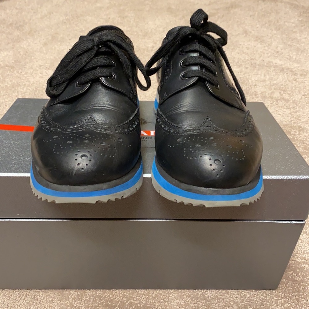 Men’s Prada Black Wingtip Platform Size 9 EU - Picture 6 of 11
